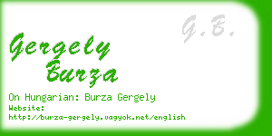 gergely burza business card